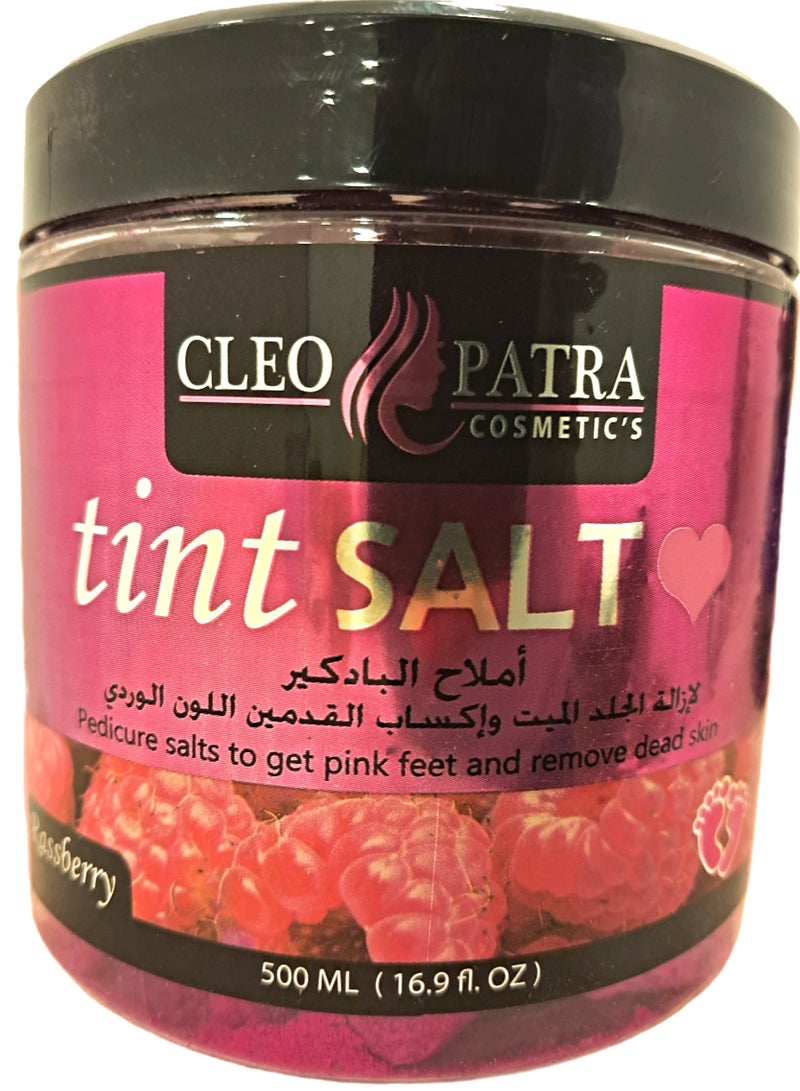 CLEOPATRA Tint Pedicure Salt For Feet With Raspberry 500ml - Image 1