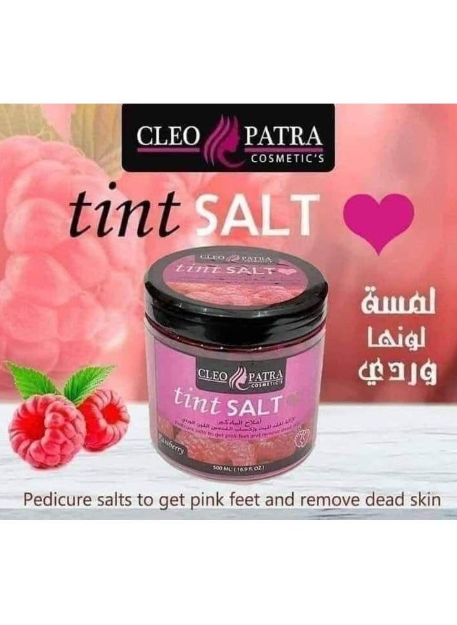 CLEOPATRA Tint Pedicure Salt For Feet With Raspberry 500ml - Image 4