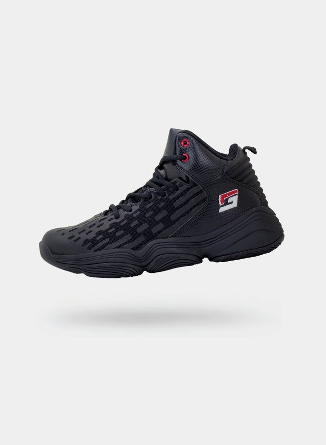 Gadz Velocity MG1040 Men’s High-Top Casual Sneakers | Stylish All-Black Streetwear, Cushion Comfort, Lightweight Daily Wear - Image 1