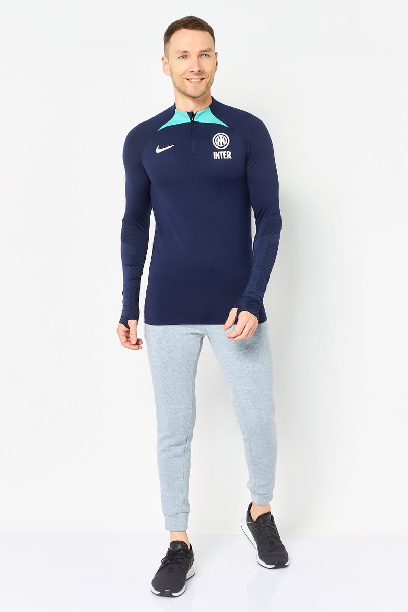 Nike Men Slim Fit Long Sleeve Training Jersey, Navy - Image 4