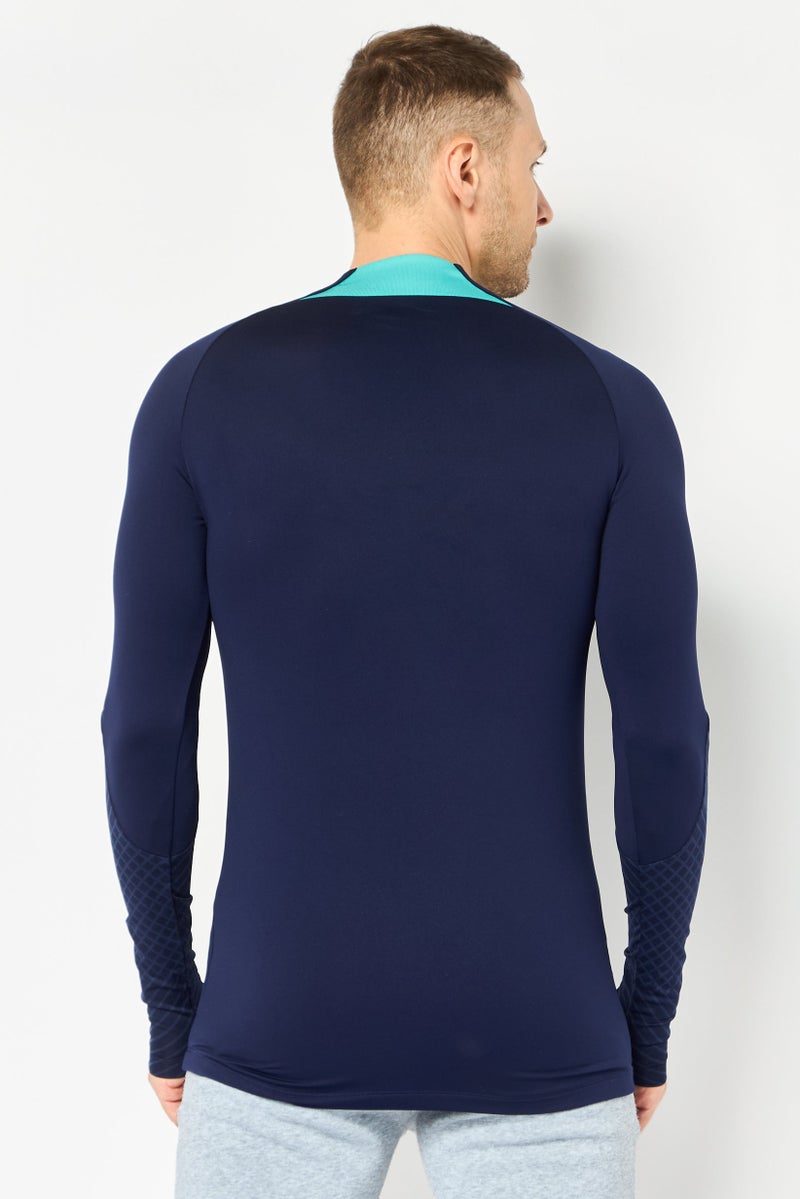Nike Men Slim Fit Long Sleeve Training Jersey, Navy - Image 2