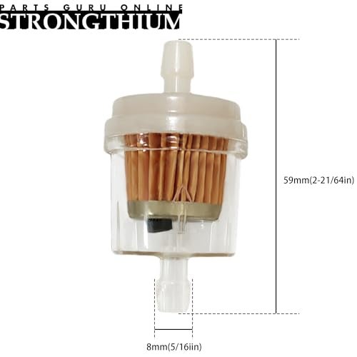 Strongthium 1/4 Gas Inline Fuel Filter with Magnet Replacement for 6mm-7mm ATV Scooter Go Kart Dirt Bikes Snow Blower Motorcycle Lawn Mower Taotao Small Tractors Snow Mobiles Garden Tillers Generators - Image 2