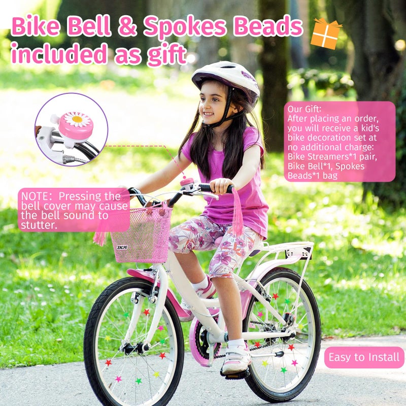 Zacro Kids Bike Basket, Upgraded Bicycle Baskets for Boys and Girls, Toddler Bike Basket with Bike Bell, Bike Streamers Decoration Accessories Set, Children's Bike Basket Fit for Kids Bike Scooter - Image 5