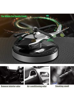 TIGER Solar Energy Rotating Helicopter Diffuser – Car Air Freshener, Long-Lasting Fragrance, Essential Oil Diffuser, Odor Eliminator, Home & Office Decor (Gold)  - Image 2