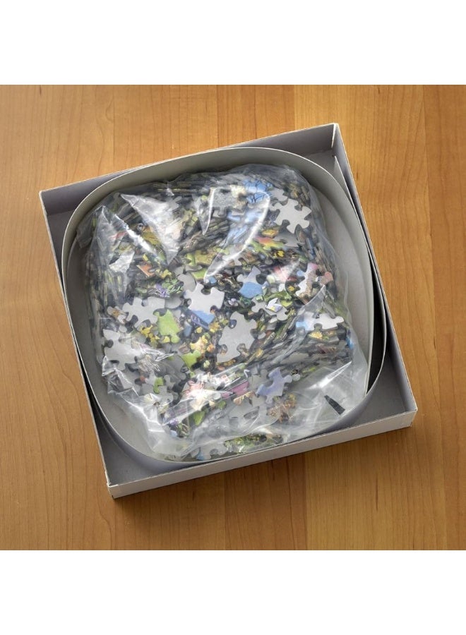 Bits and Pieces  750 Piece Shaped Puzzle  Garden Birdbath Busy Bird Fountain  by Artist Alan Giana  750 pc Jigsaw - Image 5