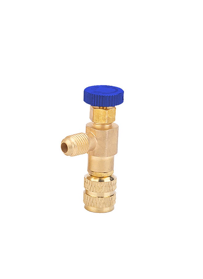 Generic R22 Refrigerant Charging Valve 1/4 Inches - 1/4 Inches Copper Flow Control Valves Copper and Fluorine Safety Valve  - Image 2
