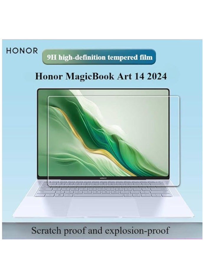 عام غطاء حماية الشاشة متوافق مع Honor MagicBook Art 14 2024 حجم 14.6 بوصة، فيلم حماية صلب وشفاف 9H عالي الوضوح. - Image 2
