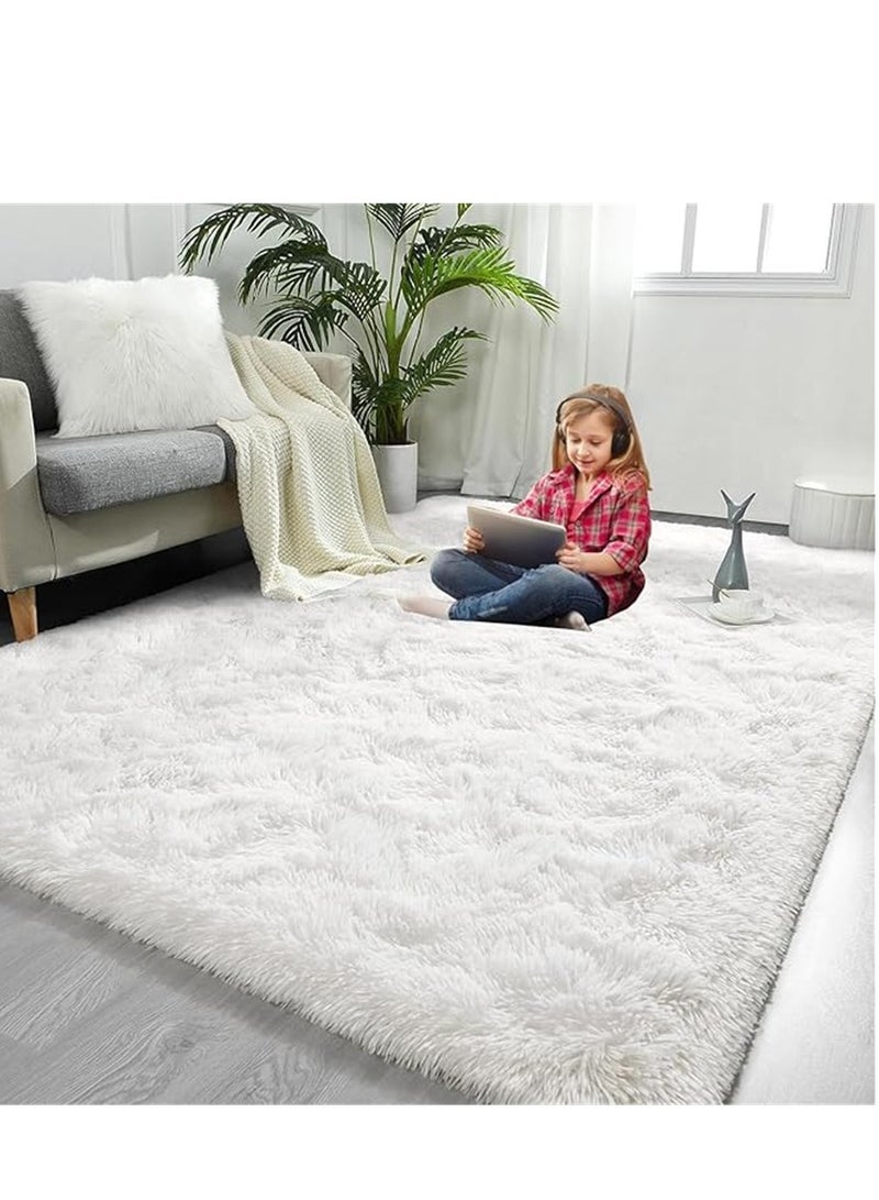 Ultra Soft Carpet, Fluffy Area Rug, Modern Home Decor Floor Nursery Mats, for Bedroom Living Room Kids Room Indoor Home Decorative Carpet (White, 200 x 300 cm) - Image 2