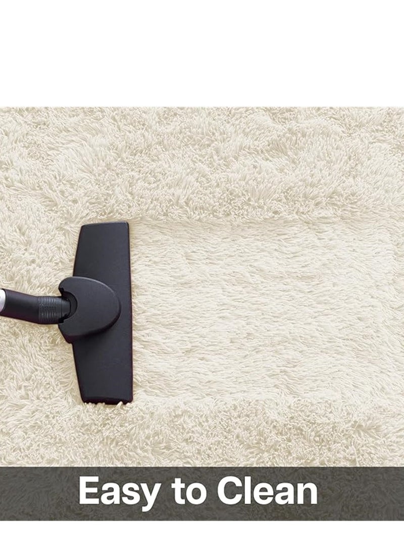 Ultra Soft Carpet, Fluffy Area Rug, Modern Home Decor Floor Nursery Mats, for Bedroom Living Room Kids Room Indoor Home Decorative Carpet (White, 200 x 300 cm) - Image 3