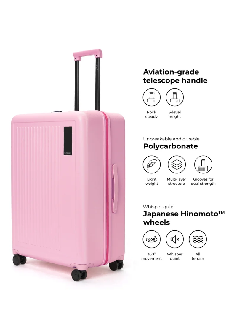 Mokobara  The Transit Wave Check-In Large - Polycarbonate Material | Excuse Me, Pink  | Best Price UAE