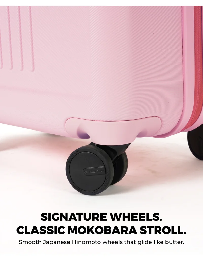 Mokobara  The Transit Wave Check-In Large - Polycarbonate Material | Excuse Me, Pink  | Best Price UAE