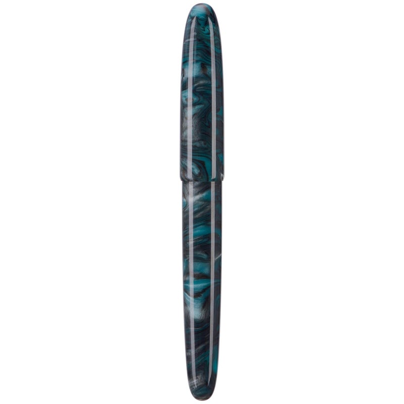 Asvine C80 Fountain Pen #8 Fine Nib Large Handcraft Pen with Converter Pen Case Collection Set (Green Ripple) - Image 1