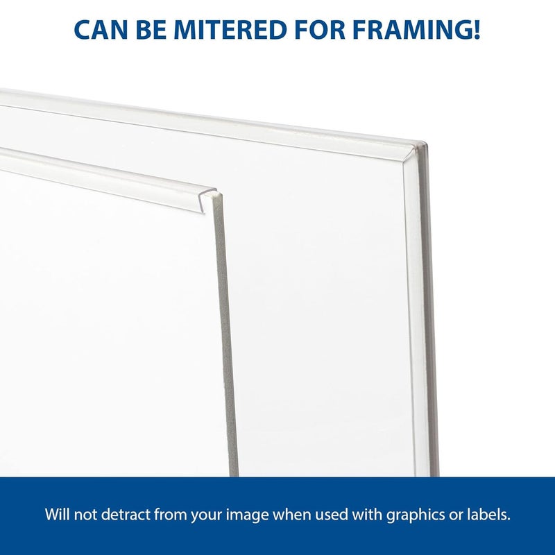 OUTWATER Plastics 141-Cl Clear 1/4'' Rigid Vinyl Clear Plastic U-Channel/C-Channel 48 Inch Lengths (Pack of 3) - Image 4