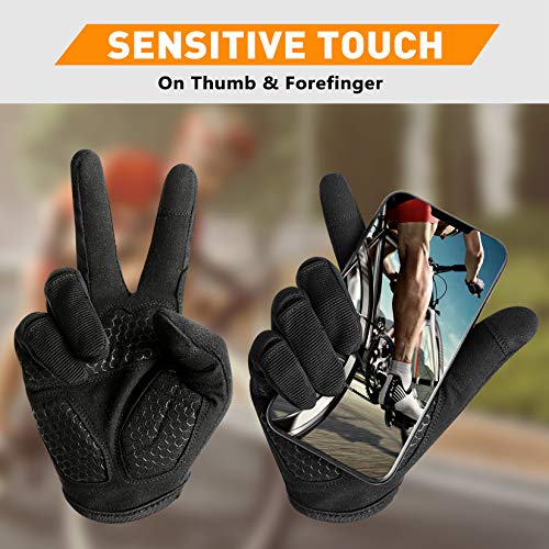 RYMNT Full Fingers Workout Gloves for Women Men-Gym Glove for Women Weight Lifting, Exercise Fitness Gloves-Touch Screen-Extra Grip Foam-Padded-Anti-Slip for Fitness,Training,Cycling.Black-Small - Image 5