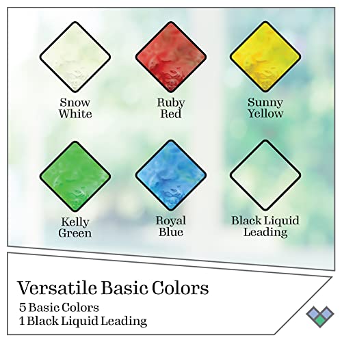 Gallery Glass, Basic Stained Kit, 6 Piece Glass Paint Set for DIY Arts and Crafts, Perfect for Beginners and Artists, 1 Count (Pack of 1) - Image 2