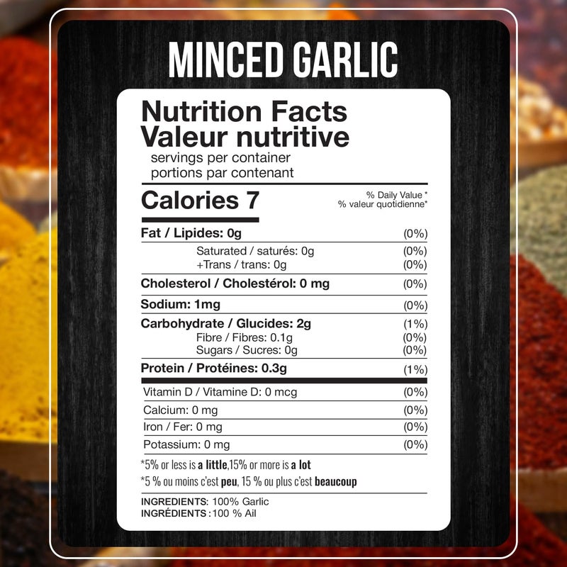 Fresh Finest All Natural Minced Garlic - 5 LB Bulk Dried Garlic Flakes for Cooking - Image 2
