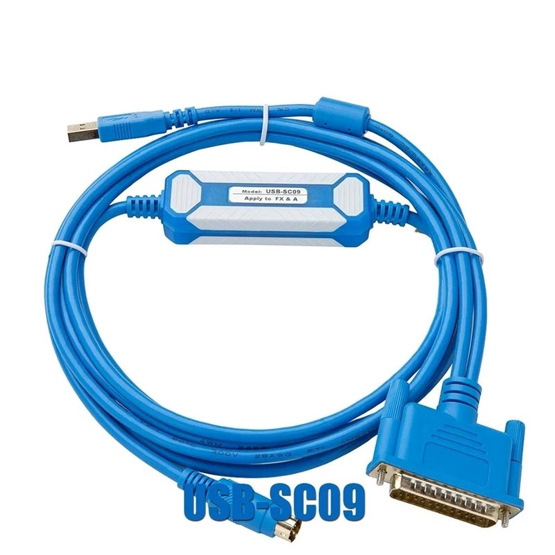 USB-SC09 Suitable for FX/A FX1N 2N 1S 3U Series PLC Programming Cable Design SC-09 Data(Gold Plated Version) - Image 1