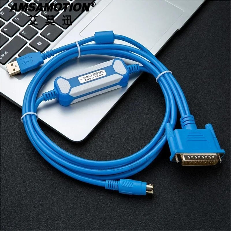 USB-SC09 Suitable for FX/A FX1N 2N 1S 3U Series PLC Programming Cable Design SC-09 Data(Gold Plated Version) - Image 2