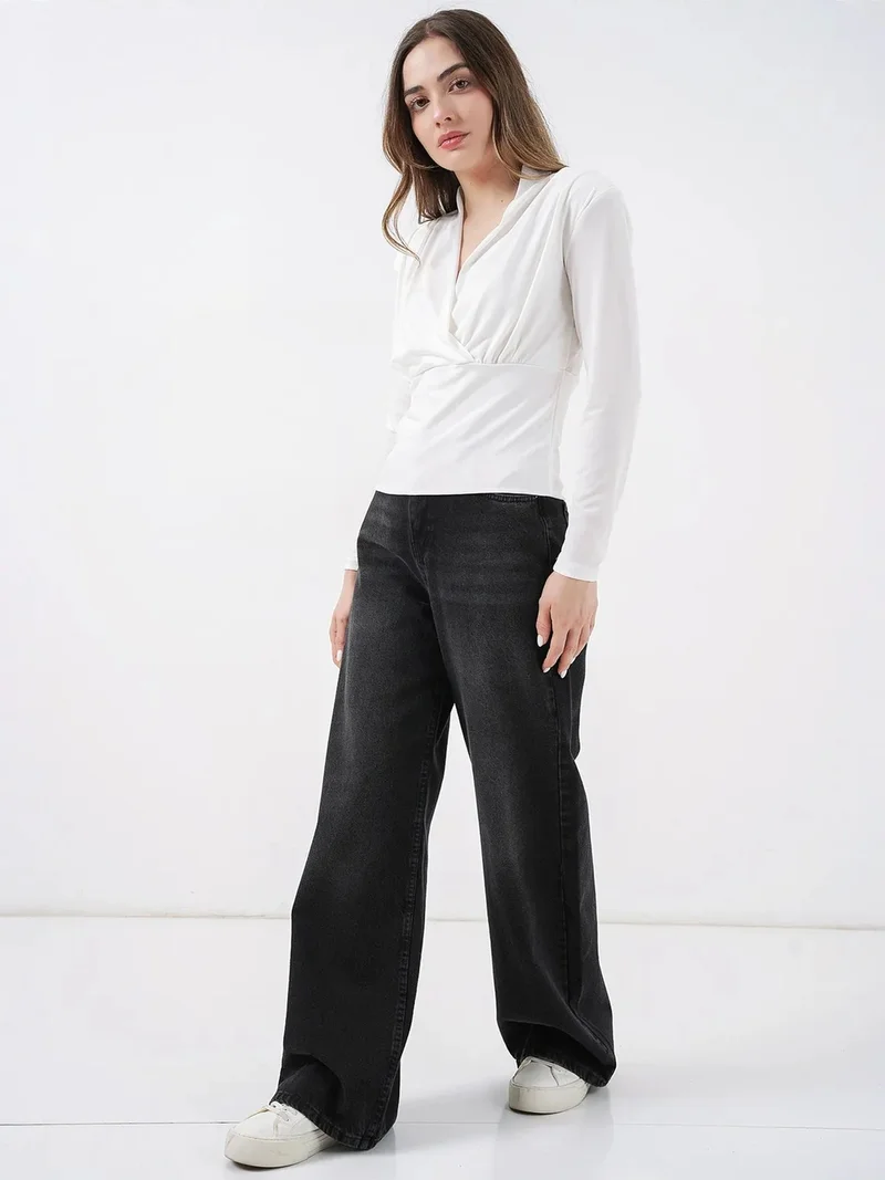 BIG DART BDART V-Neck Drape Blouse