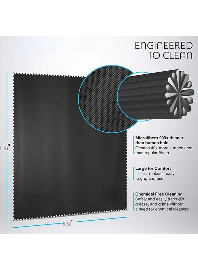 Grey 10PCS Ultra Fine Fiber Lens Cleaning Cloth For Camera Phone Tablet TV Screen - Image 5