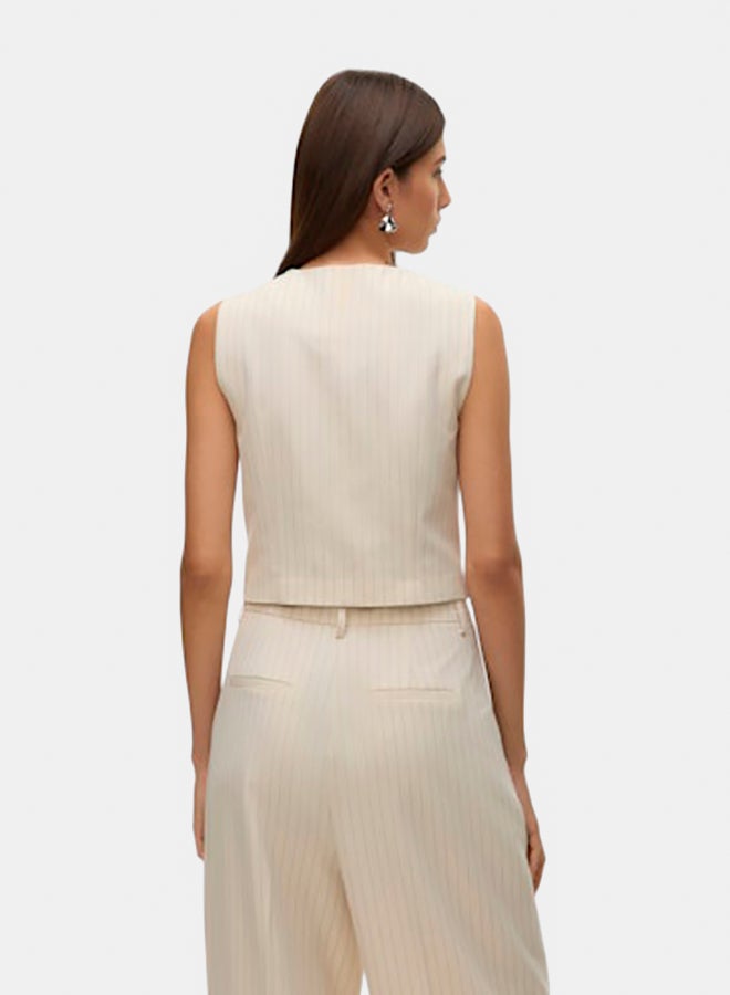 VERO MODA VERO MODA Womens Troian Sleeveless Pintripe Tailored Vest  - Image 5