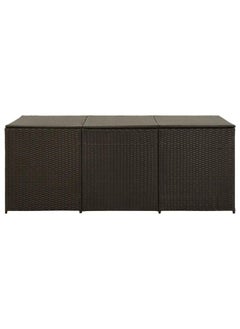 vidaxl vidaXL Garden Storage Box Poly Rattan 180x90x70 cm Brown  - Image 2