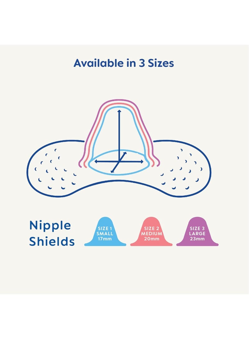 Mitoy 2 Pcs Breastfeeding Shields with Sterilizing Storage Case Clear - Image 3