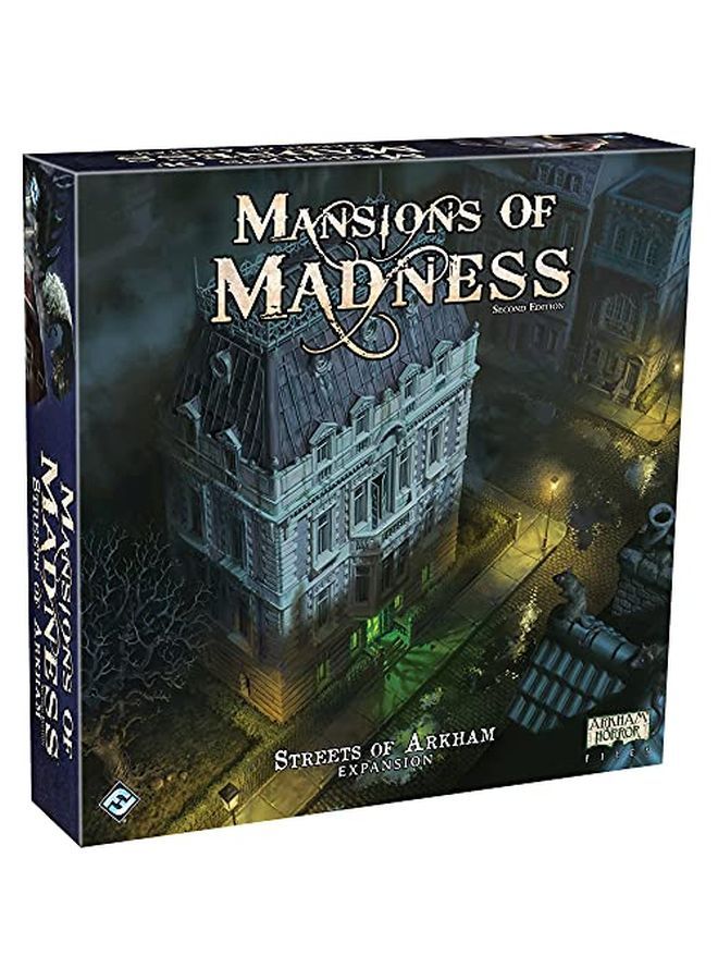 Fantasy Flight Games توسعة لعبة لوح قصور الجنون: شوارع آركهام ؛ لعبة رعب ؛ لعبة ألغاز لل Teens والبالغين ؛ للأعمار 14+ ؛ 15 لاعب ؛ متوسط وقت اللعب 23 ساعة ؛ صنع بواسطة - Image 1