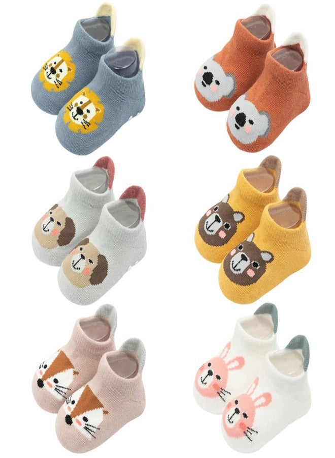 Aeenioy 6 Pair Baby Socks, Breathable Mesh Design Baby Socks Set, Kids Socks for Indoor & Outdoor Use, Multi-Color - Image 1