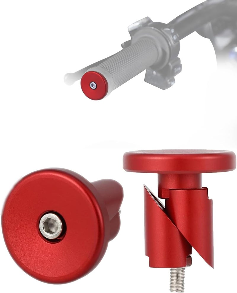 BAOUFF Bar End Plugs,CNC Adjustable 13-20mm Universal for 7/8" 22mm Handlebar for Motorcycle Dirt Pit Street Bike ATV Bicycle Mountain Bike Off Road-Red - Image 1