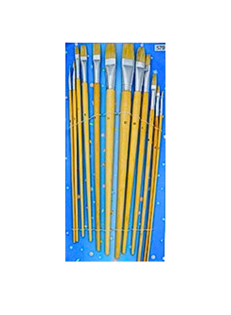 MASTER PLUS 12-Piece Professional Round Paint Brush Set - Image 2
