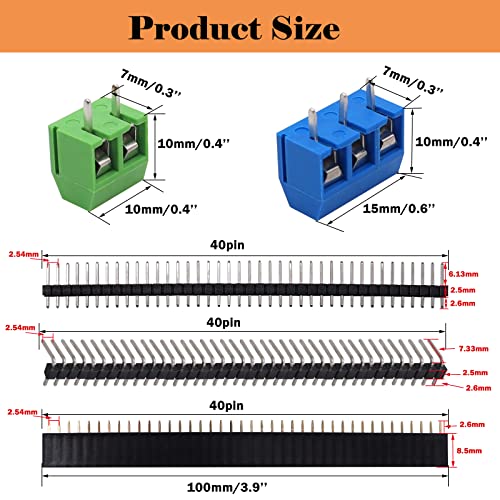 Sunxeke 82 Piece Double Sided PCB Board Kit with 5 Sizes,40Pin 2.54mm Male & Female Header Connectors - Ideal for DIY Soldering,Electronic Projects, Arduino Kits,and Circuit Prototyping - Image 4