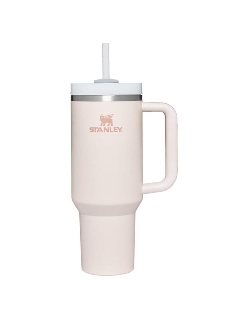 Stanley - Stanley cup H2.0 Stainless Steel with Lid and Straw for Water Iced Tea,Coffee and Smoothie,Rose Quartz,40 oz - Image 1
