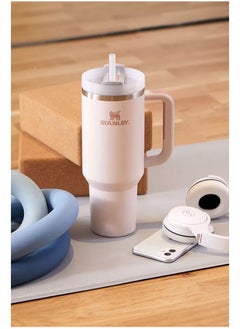 Stanley Stanley cup H2.0 Stainless Steel with Lid and Straw for Water Iced Tea,Coffee and Smoothie,Rose Quartz,40 oz  - Image 5