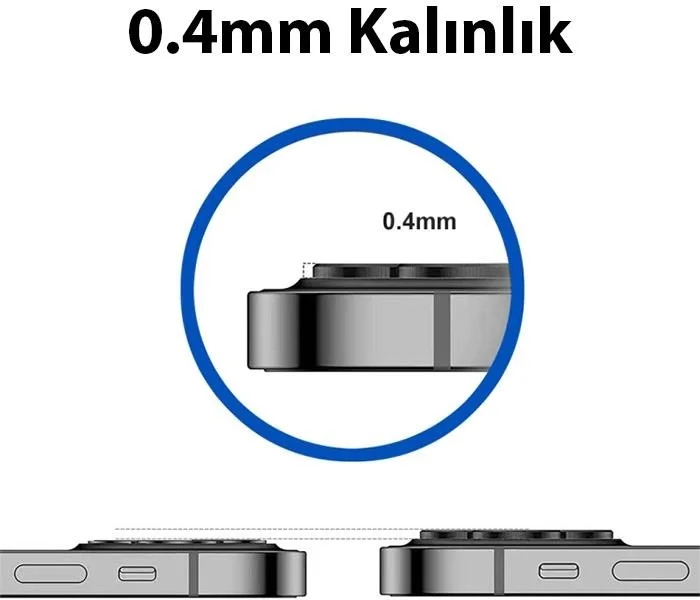 Polhammobile Polham 0.4mm Metal iPhone 14-14 Plus Camera Lens Protector, 9h 5 Layer Anti-Scratch Camera Protector