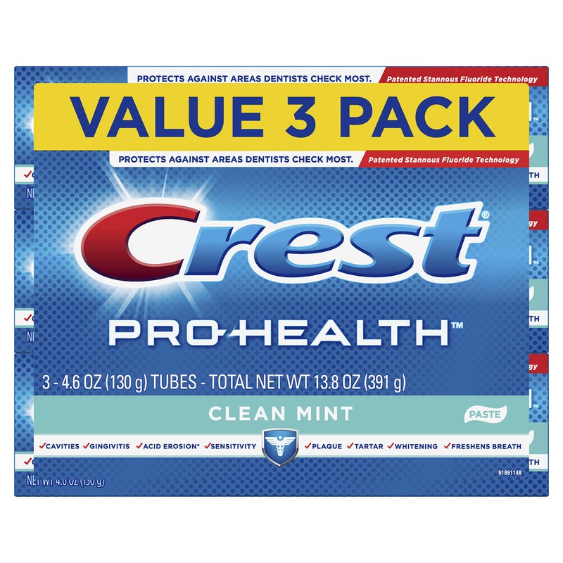 Crest ProHealth Smooth Formula Toothpaste Clean Mint 46 oz Pack of 3 Packaging May Vary - Image 2