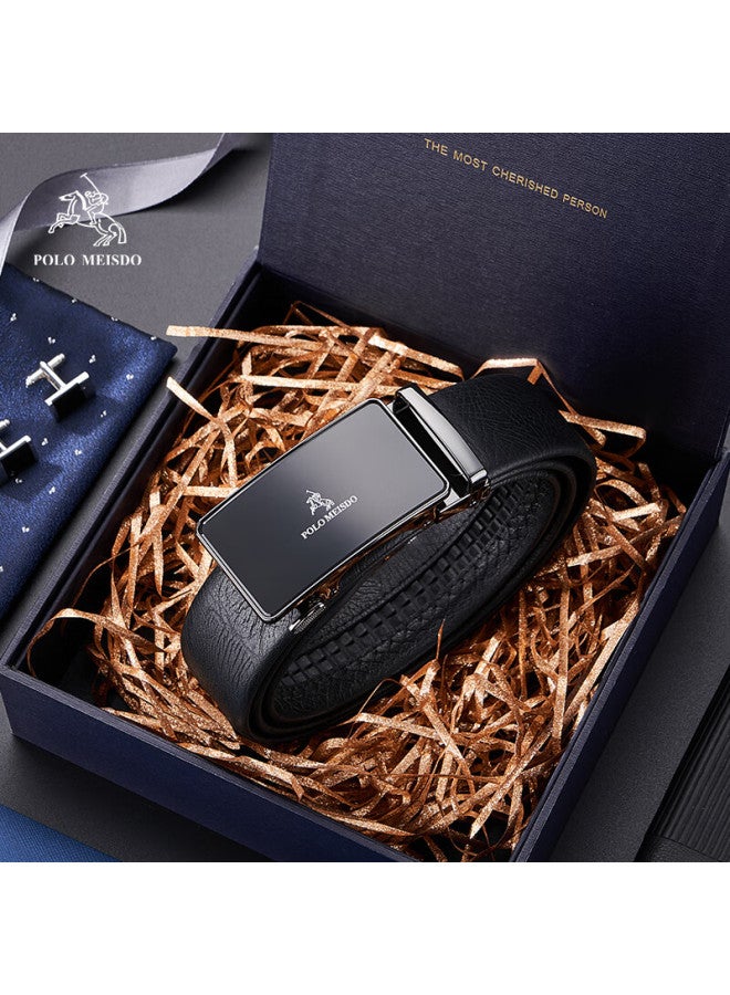 Polomeisdo Men's Leather Automatic Buckle Belt Jd Self-operated Birthday Gift For Boyfriend Husband Father Practical - Image 1