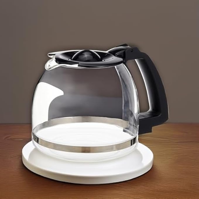 rayihni 10Cup Glass Carafe With Lid For Coffeeteam Gs Coffee Maker Only Fits Model 464 Black - Image 3