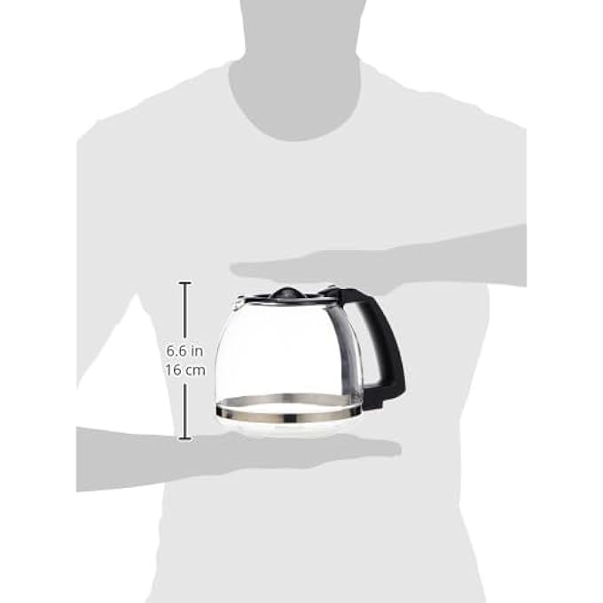 rayihni 10Cup Glass Carafe With Lid For Coffeeteam Gs Coffee Maker Only Fits Model 464 Black - Image 5