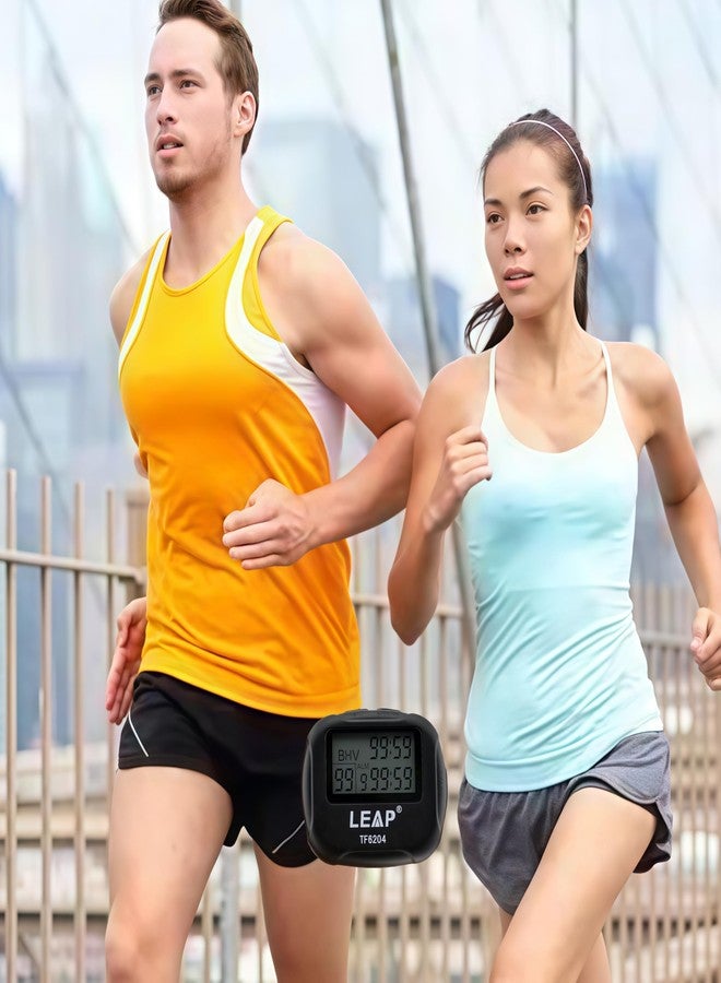 Biscount Interval Timer for HIIT Run Boxing Yoga - LCD Display Vibration & Alarm, Stopwatch, Repeat Timer for Gym Workout - Image 3