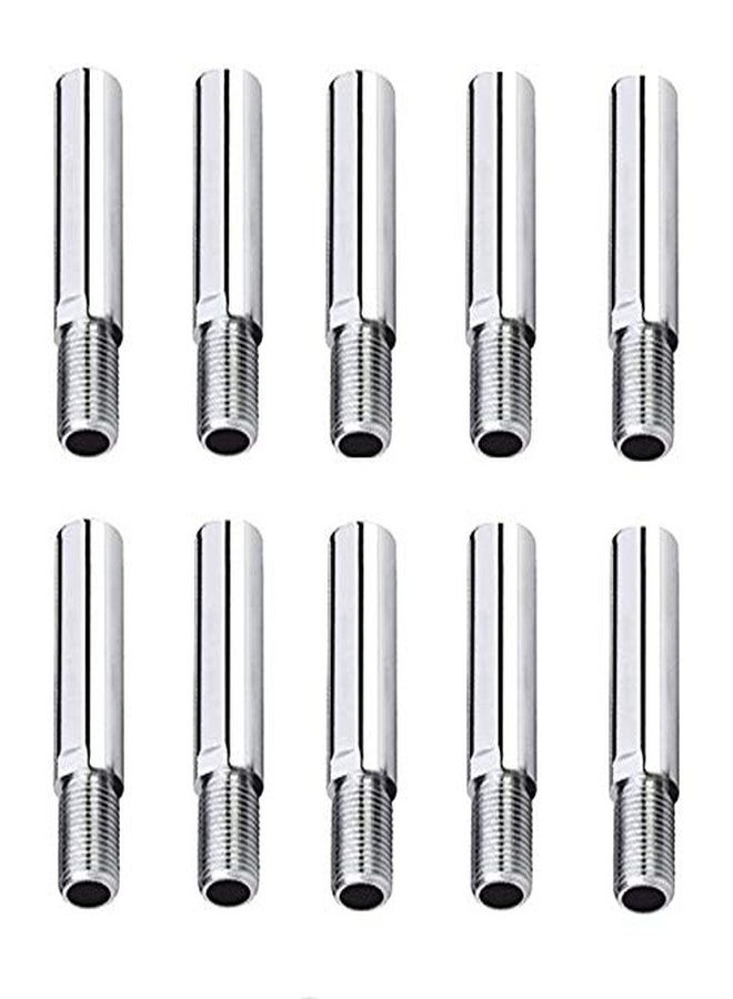 NEW WARE CP Brass Extension Nipple 5 Inch 15 mm 0.5 Inch Chrome Finish Plumbing Connector Fitting Pack of 10 - Image 1
