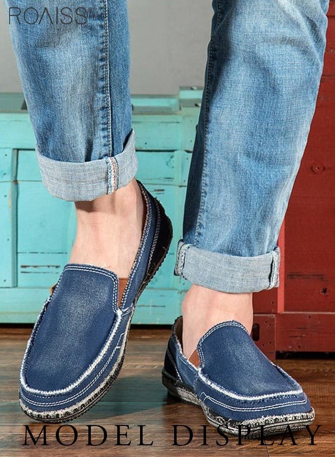 roaiss حذاء قماشي عصري ومتعدد الاستخدامات للرجال للتنقل اليومي، حذاء بدون كعب بتصميم مرن سميك وغير قابل للانزلاق - Image 1