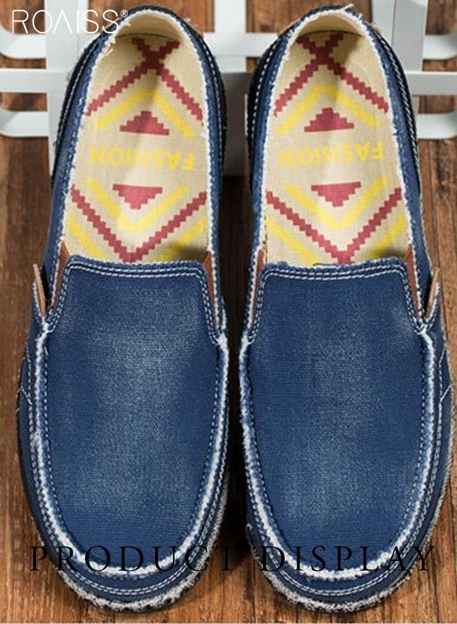 roaiss حذاء قماشي عصري ومتعدد الاستخدامات للرجال للتنقل اليومي، حذاء بدون كعب بتصميم مرن سميك وغير قابل للانزلاق - Image 4