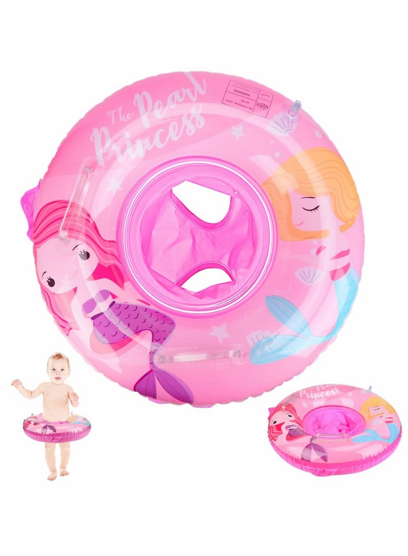 SOLARAE Baby Swimming Ring, Unicorn Float Inflatable Ring Helps Learn to Swim and Kick for Kids the Age Of 3-72 Months（Pink） - Image 1