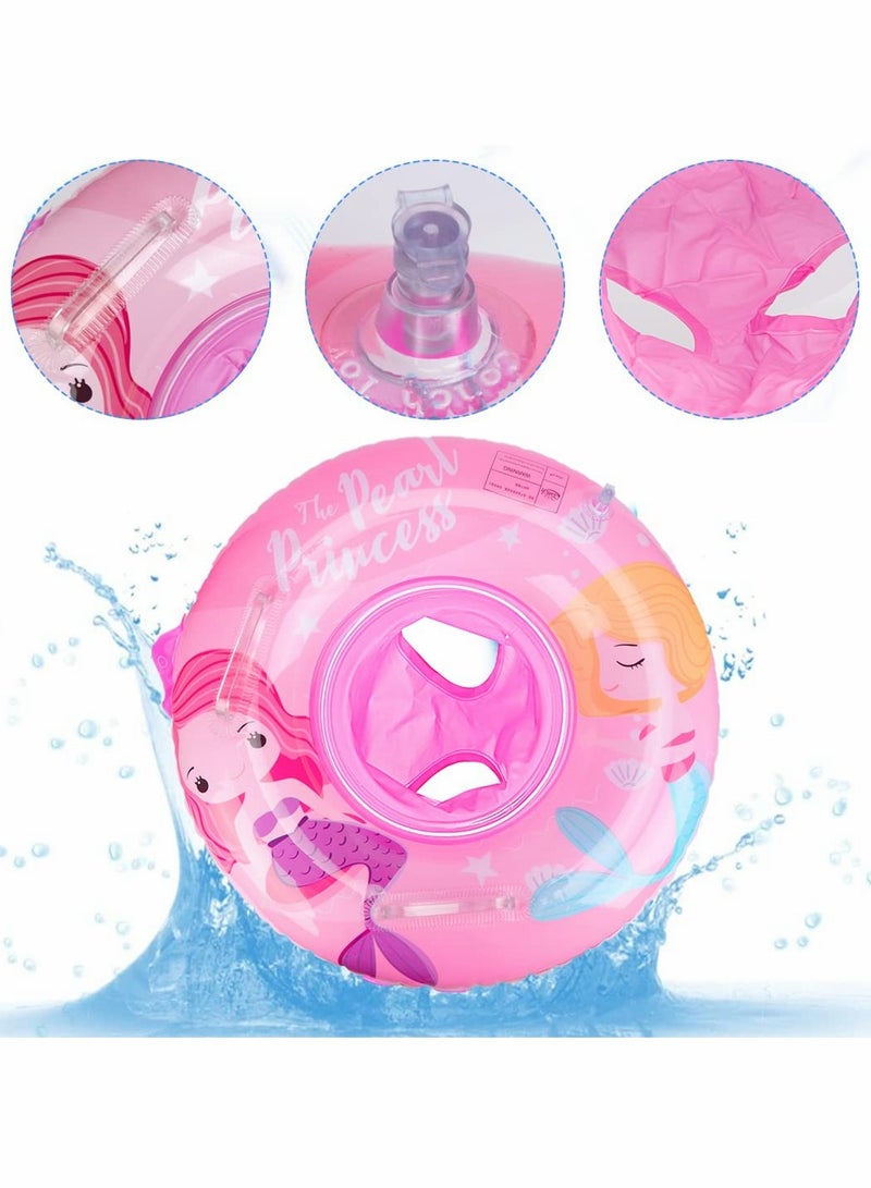 SOLARAE Baby Swimming Ring, Unicorn Float Inflatable Ring Helps Learn to Swim and Kick for Kids the Age Of 3-72 Months（Pink） - Image 2