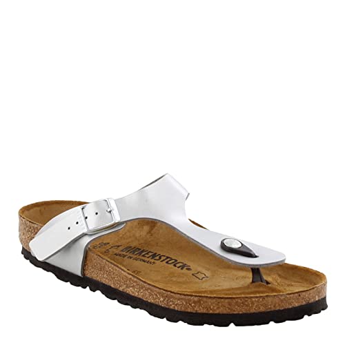 Birkenstock Women's Gizeh Thong Sandal, Silver, 37 M EU/6-6.5 B(M) US - Image 1