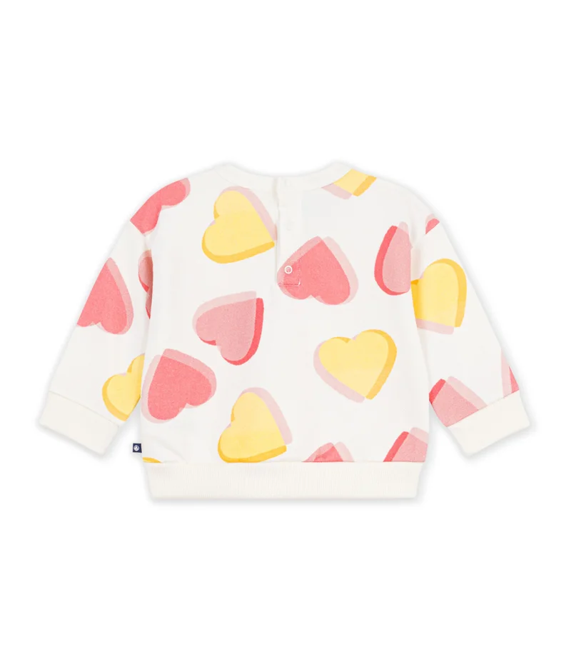 بيتي باتو Babies' Heart-Print Cotton Sweatshirt
