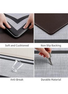 MIXDE 2PCS Kitchen Mat & Rug, Cushioned Anti-Fatigue Kitchen Floor Mat, Non-Slip Waterproof Kitchen Mats and Rugs Ergonomic Comfort Standing Mat for Kitchen, Floor Home, Office, Sink, Laundry  - Image 4