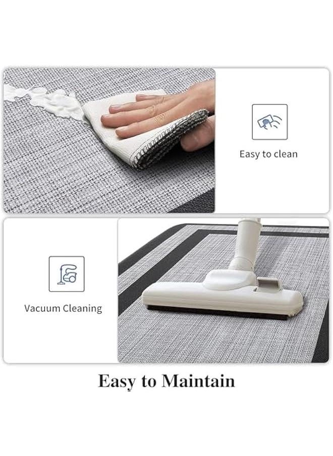 MIXDE 2PCS Kitchen Mat & Rug, Cushioned Anti-Fatigue Kitchen Floor Mat, Non-Slip Waterproof Kitchen Mats and Rugs Ergonomic Comfort Standing Mat for Kitchen, Floor Home, Office, Sink, Laundry  - Image 5