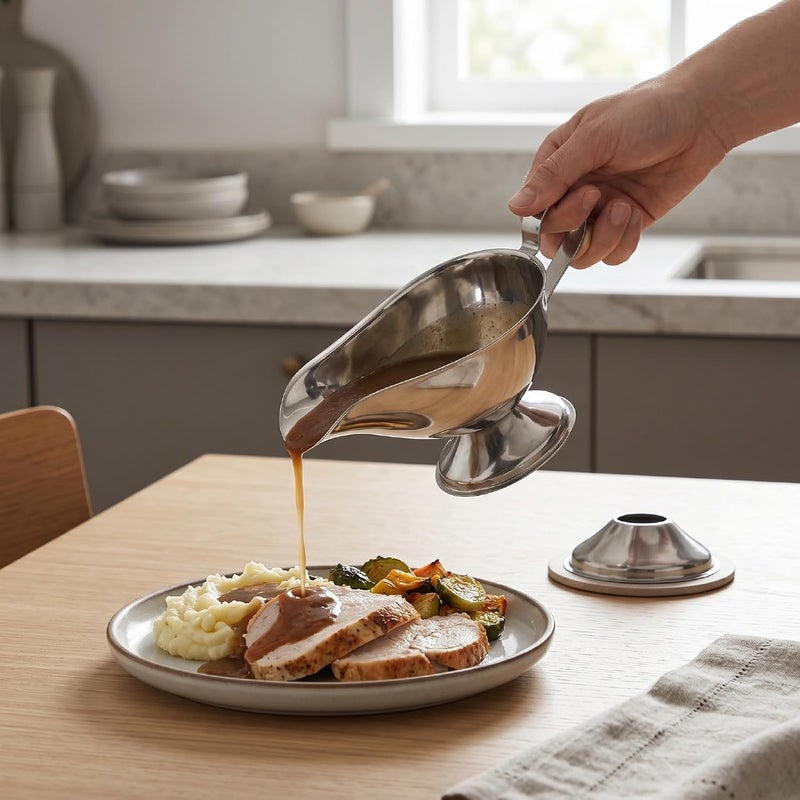 Repeated use resistant selected material Yosoo Health Gear Sauce Boat Gravy Boat Stainless Steel Condiment Dispenser with Ergonomic Handle Mirror Polished Exterior Drip Free Pouring Spout Generous Capacity for Home (8 Oz) Upgraded general grade quality Multi-use qualified quality Temp & permanent project compatible Light sturdy raw material Seasonal & permanent compatible Global assemble options General compatible practical design Worldwide popular practical build Occasional & permanent usable Big & small space compatible Odor resistant Globally engineered build Affordable trusted craftsmanship Low dust buildup Wear resistant All condition fit Budget friendly trendy design Gulf approved global quality Most item matching trendy design Various fittings All-round unified build All condition resistant crafted quality Comfort grip Fine polished finish - Image 2